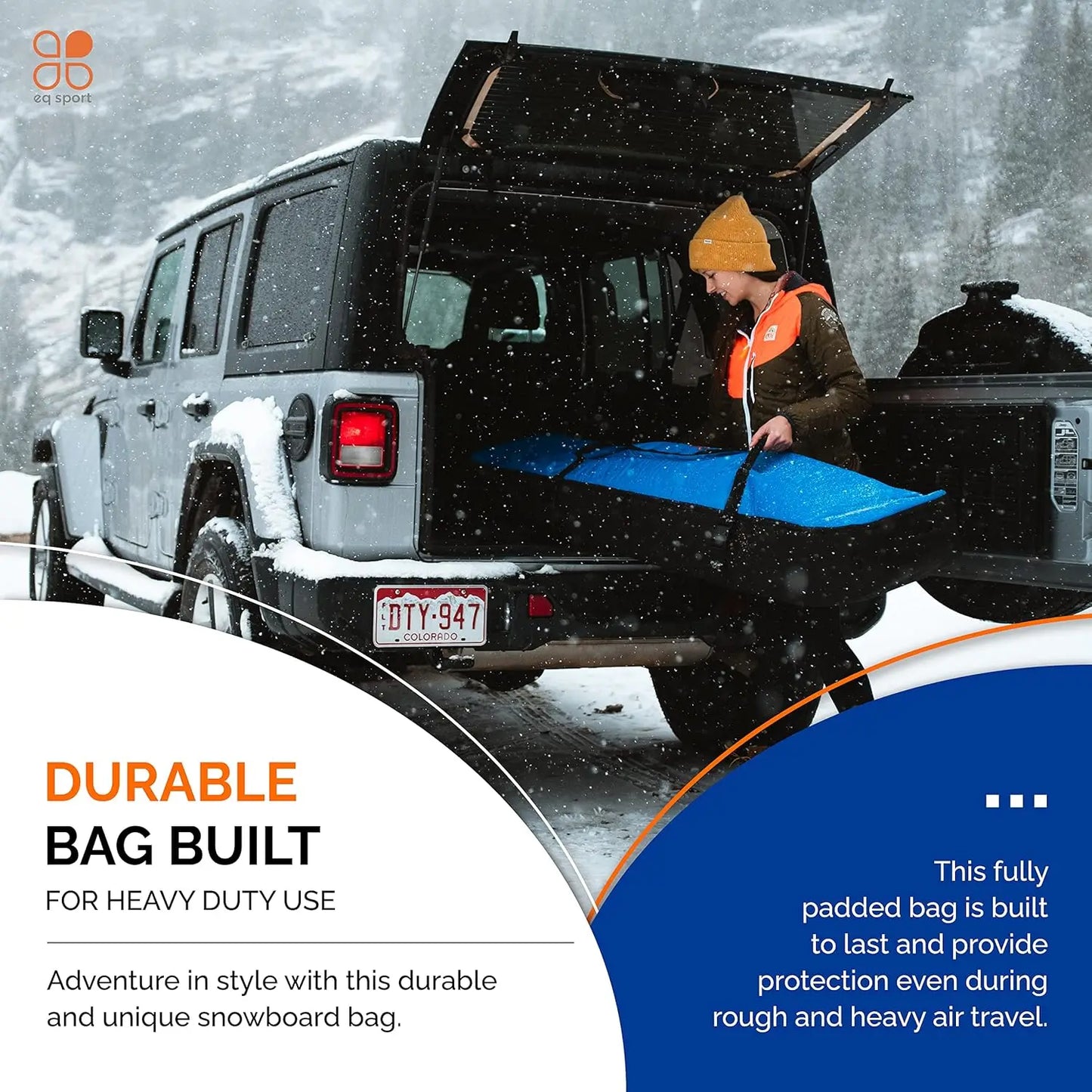 Padded, Durable, Waterproof Snowboard Bag