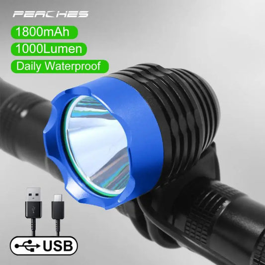 LED Bicycle Lights 1200LM USB Rechargeable HeadLight Bike Front Light Powerful Cycling Flashlight Lantern Bicycle Accessories