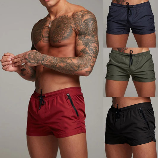 Mens Swim Trunks with Zipper Pockets